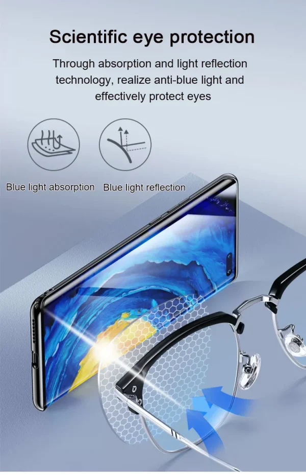 All-Day Comfort Tinted Glasses | Sleek Unisex Eyewear Frame - 图片 4